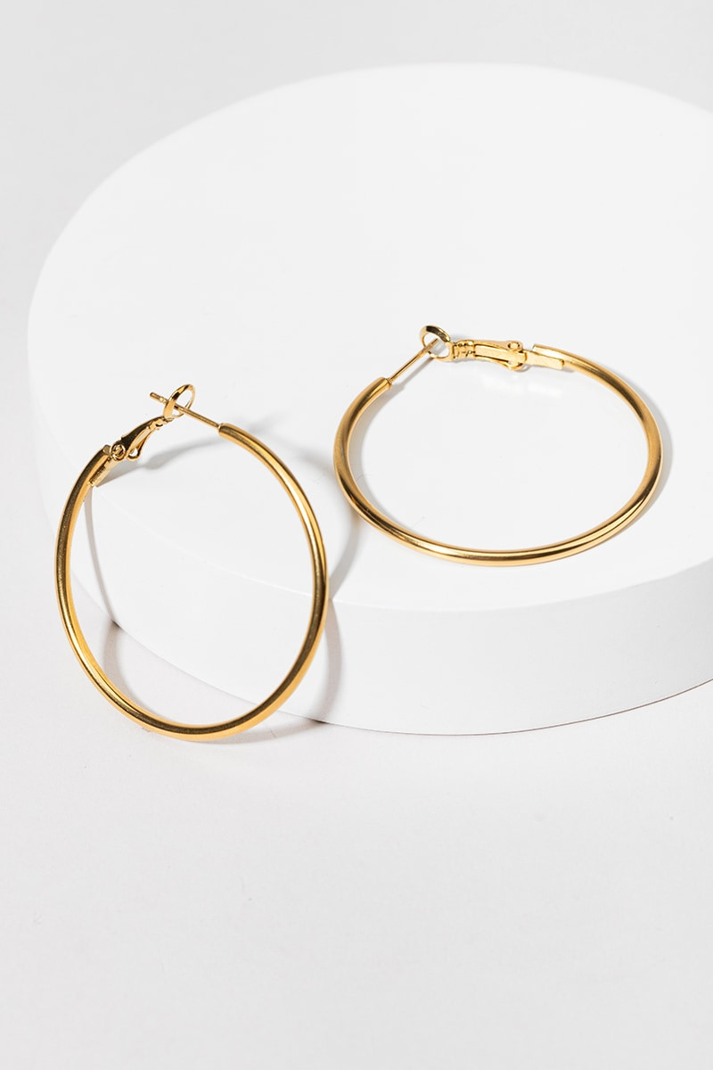 Linnaea Stainless Steel Hoop Earrings