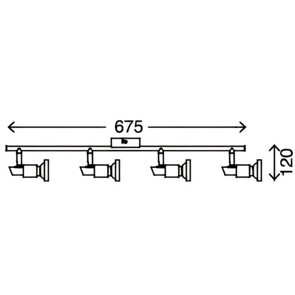 LED-Spotleuchte »Cool«, Länge: 67,5 cm, Höhe: 12 cm, nickelfarben matt