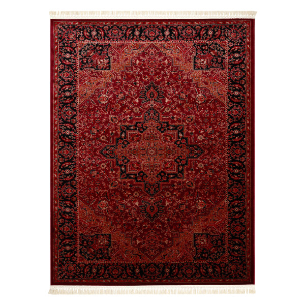 Dywan ORIENT Y307 bordo / czarny Ramka, klasyczny, ornament, z 200x290 cm