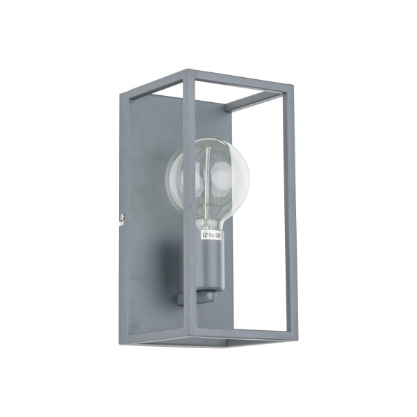 Kinkiet szary SIGALO 1xE27x60W wym:28x14x14cm IP20 Italux