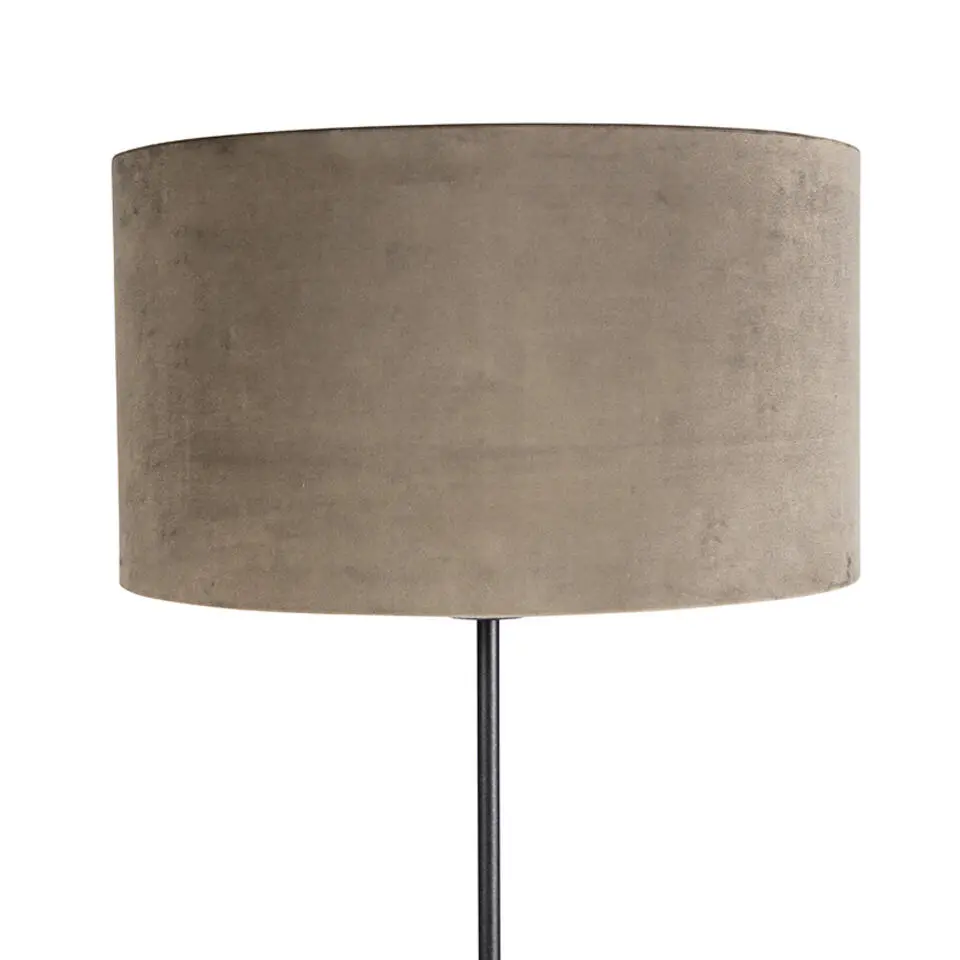 Qazqa staande lamp met kap parte fl taupe e27