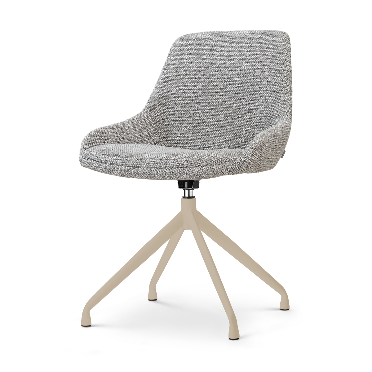 Nolon Nola-Isa draaibare eetkamerstoel grijs blend - beige onderstel