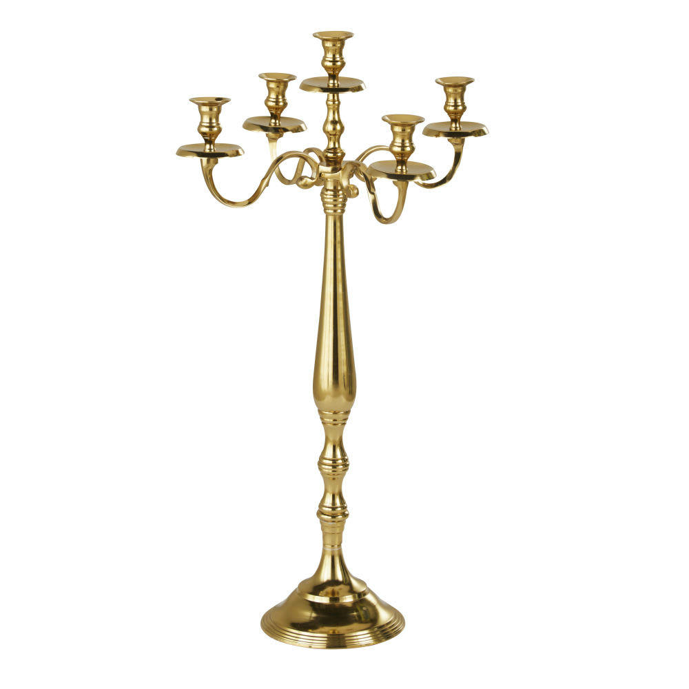 - Grand chandelier en aluminium doré