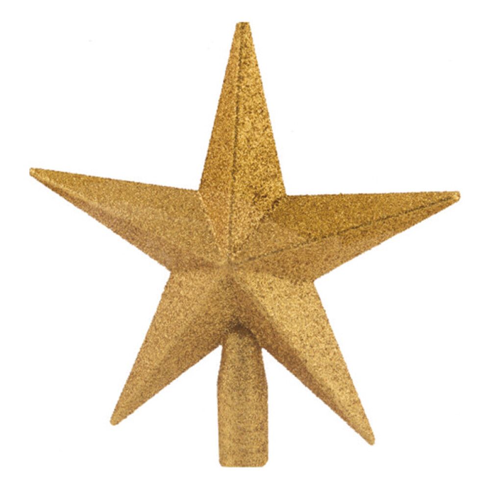 TOPPSTJERNE 21CM GULLGLITTER