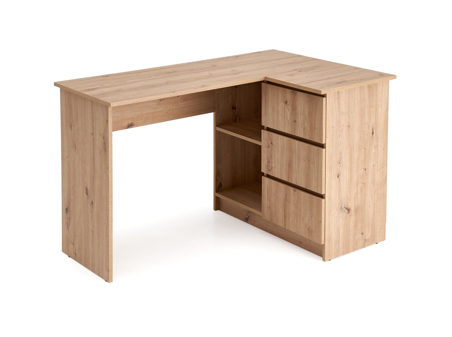 Biurko narożne BEGA dąb artisan