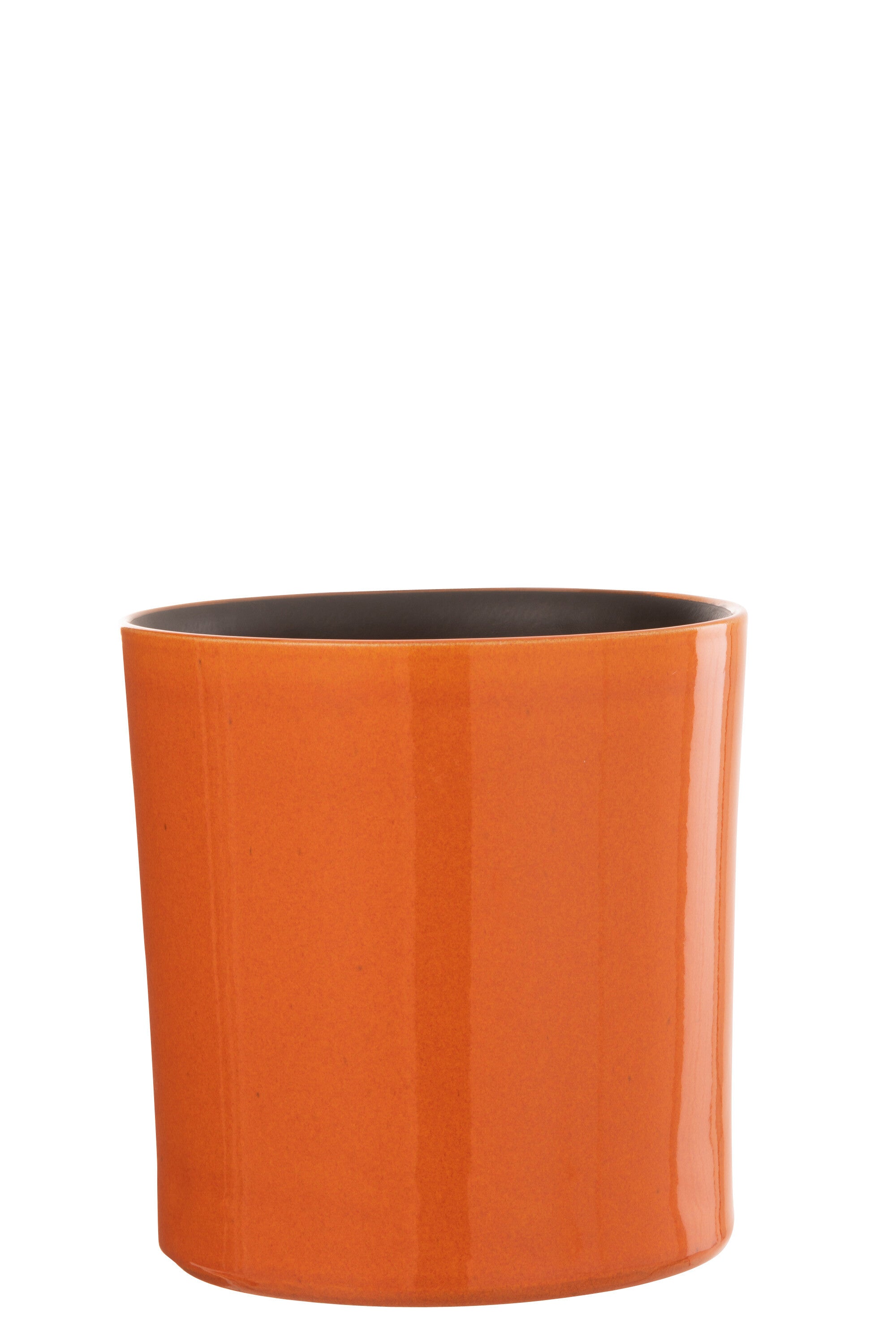 J-Line bloempot Flek - keramiek - oranje - medium - Ø 21 cm