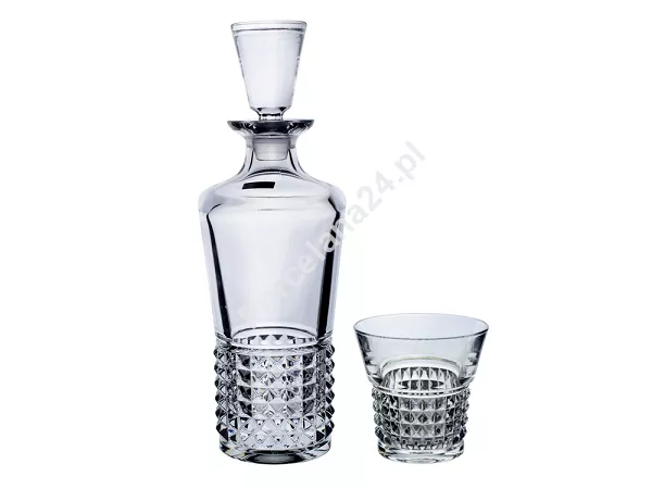 Kpl. szklanek do whisky 0,32 L (6szt)   karafka 0,7 L (1szt) Bohemia - TRINITY 4SB.TRIN.811042