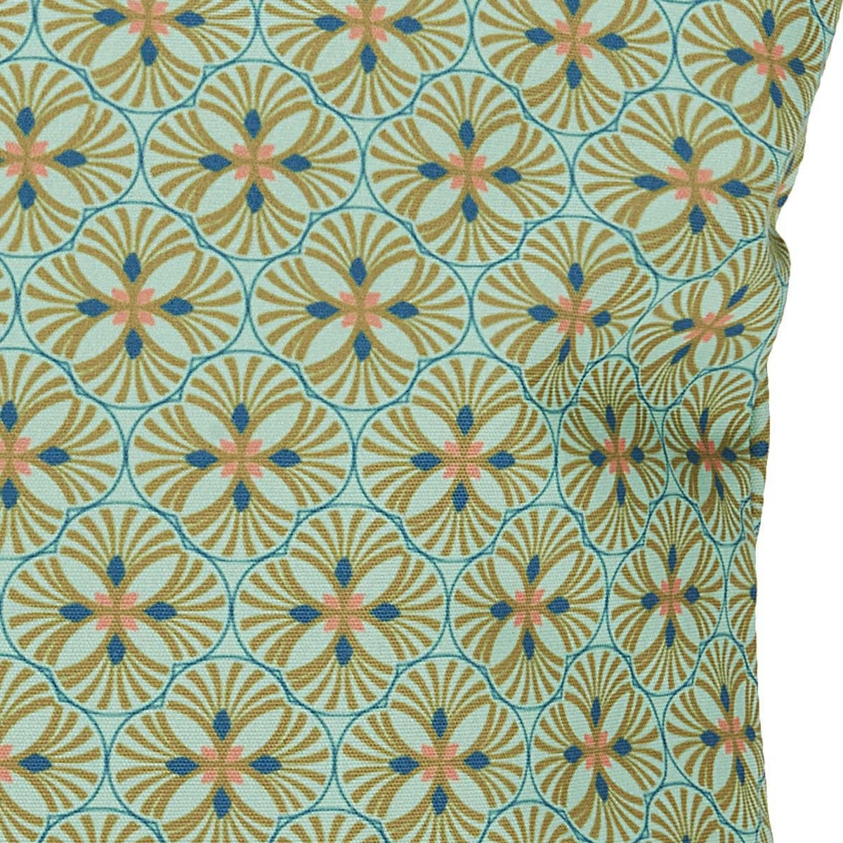 LOTUS - Housse de coussin extérieur graphique Lagon 45x45cm