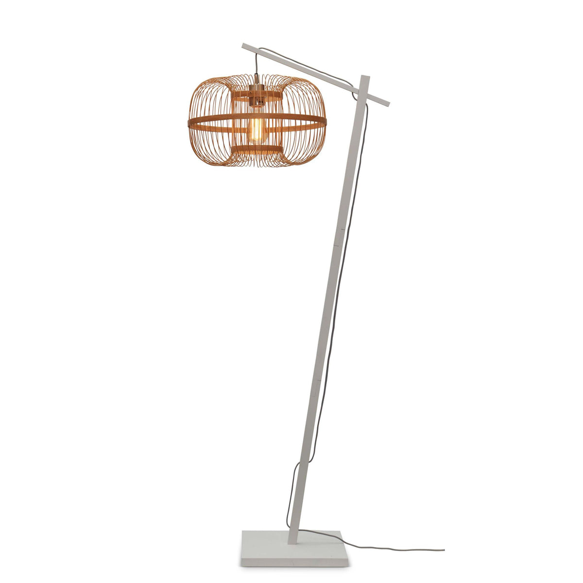 GOOD&MOJO vloerlamp Hokkaido - bruin - Ø38cm