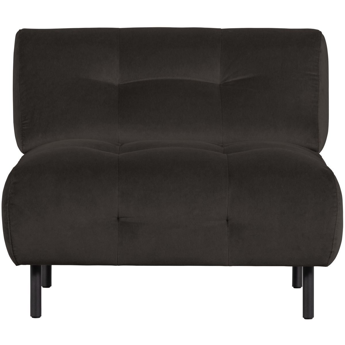 WOOOD fauteuil Lloyd - Velvet - Cast Iron - 75x90x90
