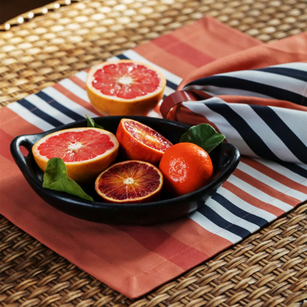 AINHOA - Set de table orange 41x52