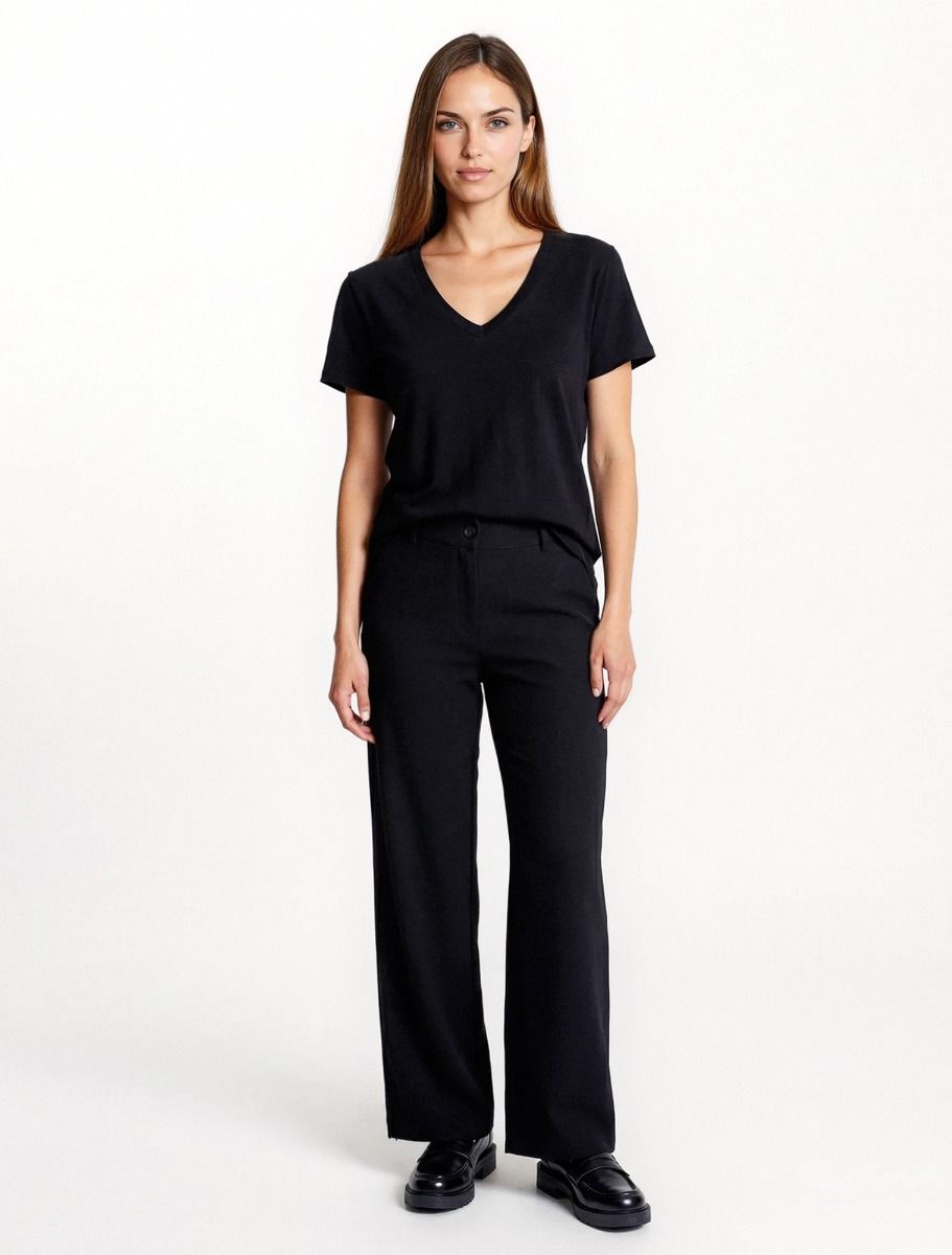 Βαμβακερή μπλούζα με V