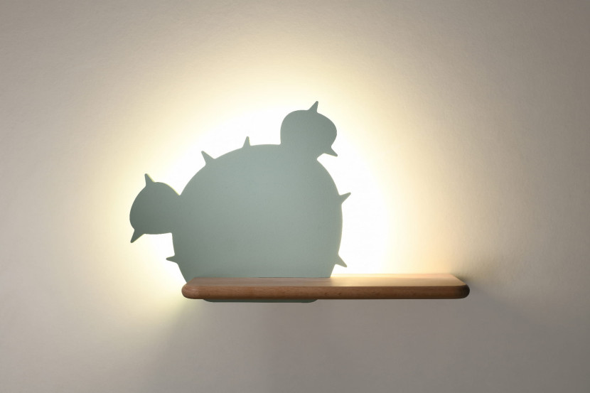 3 LAMPA cactus kinkiet 4w led 4000k iq kids zielony