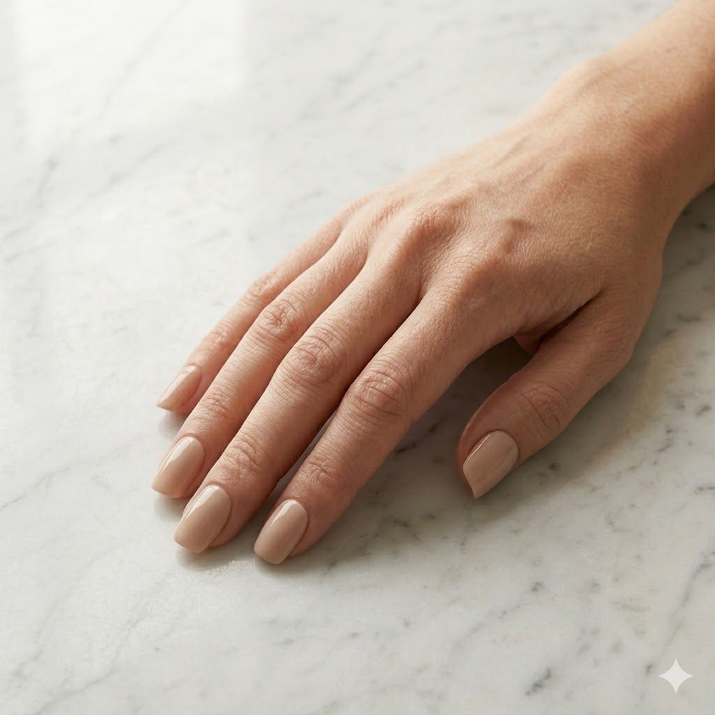 Rawr Beauty Rawr Beauty: Stick On Nails – Glossy Beige Square (RW1258)