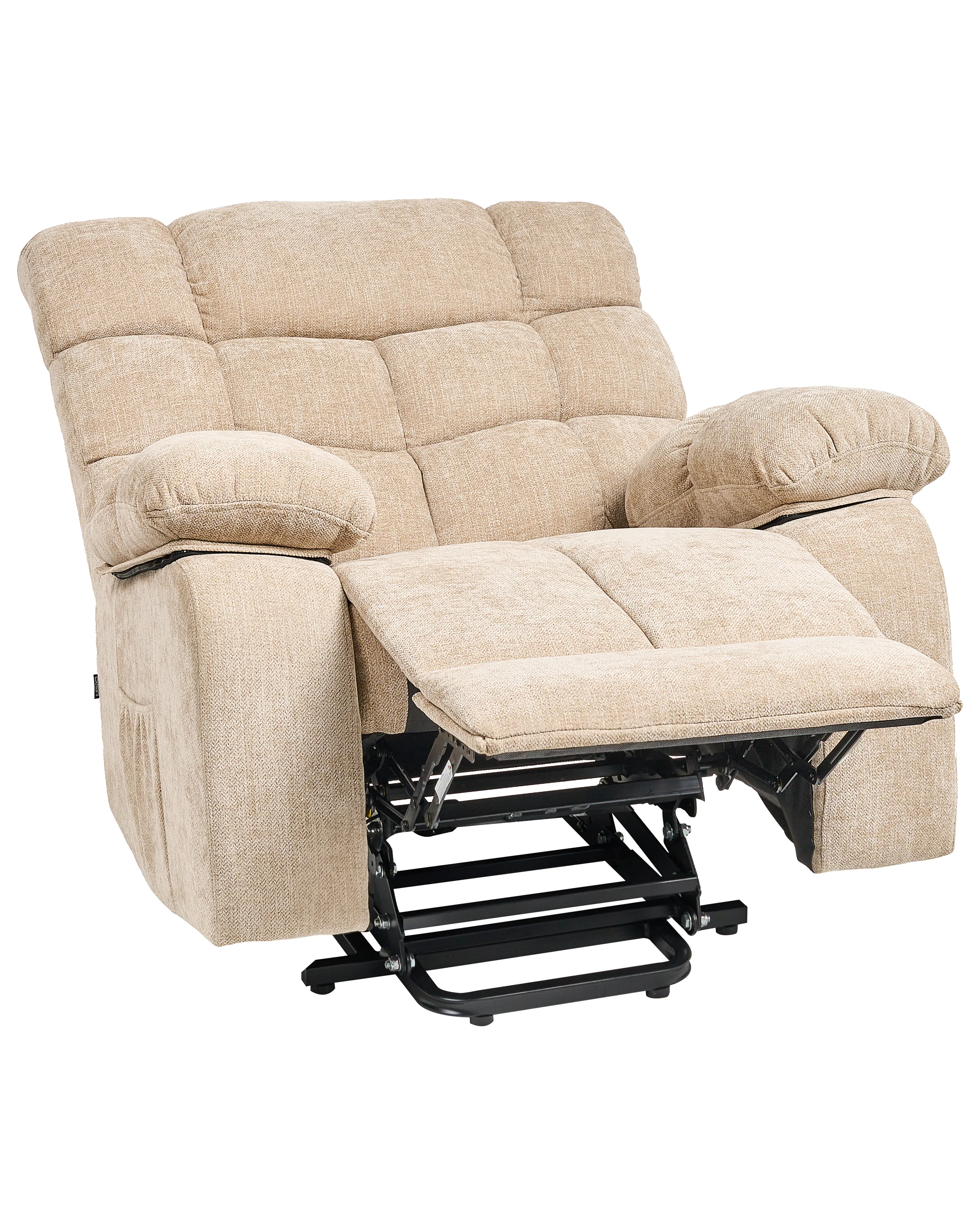 Electric Recliner Chair ARES with Footrest Fabric Beige