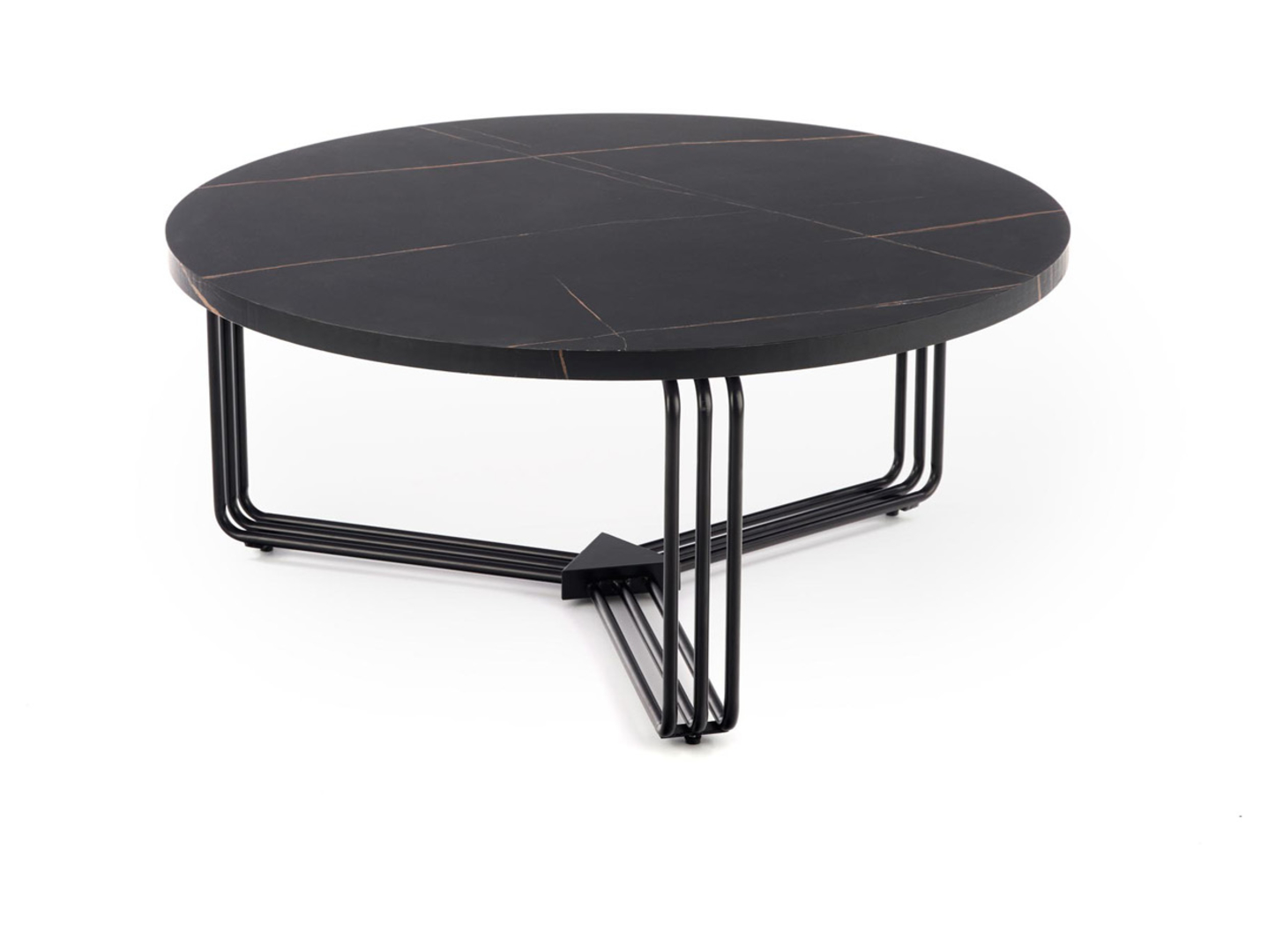 Stolik okrągły Antica 80 cm czarny