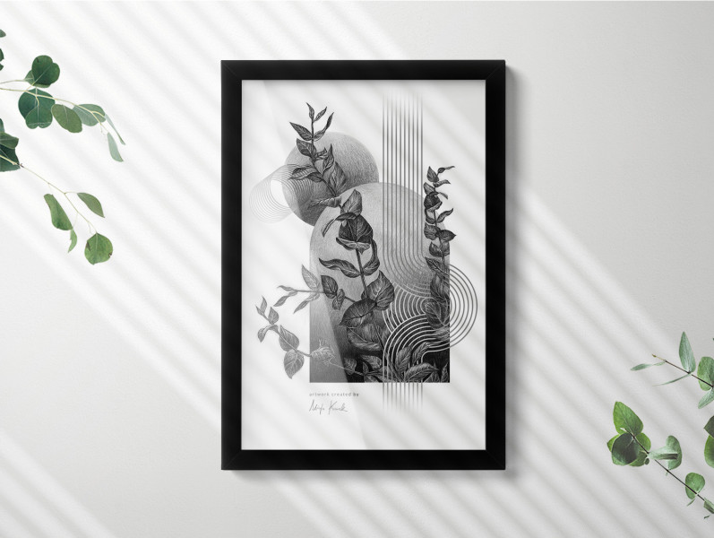 Ramka na zdjęcia plakat fotoramka nowoczesna Czarny 22x32