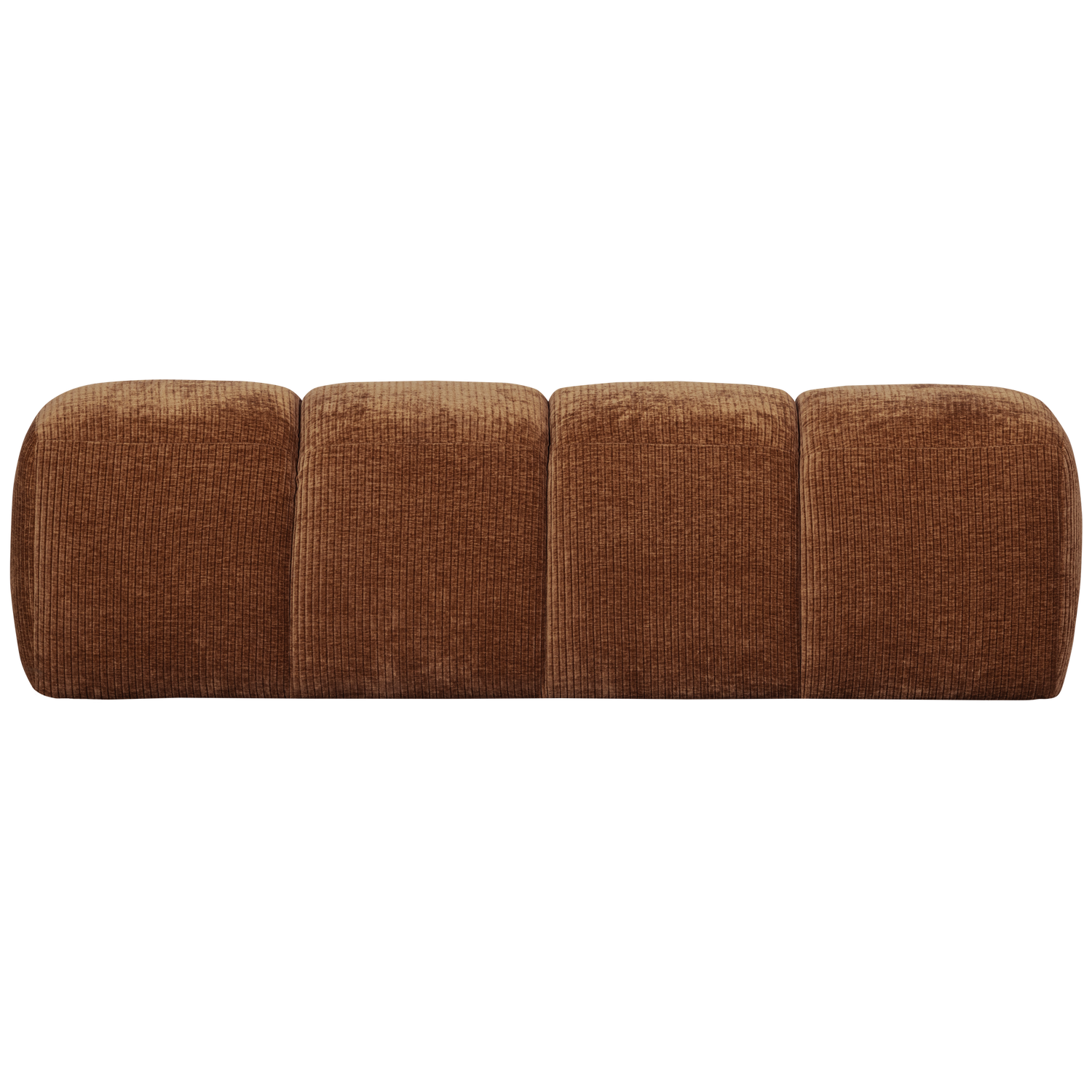 WOOOD eetbankje 164 cm Mojo - Ribstof - Roest Bruin - 49x164x45
