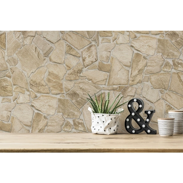 Vliestapete, BxL: 53 x 1005 cm, sandfarben