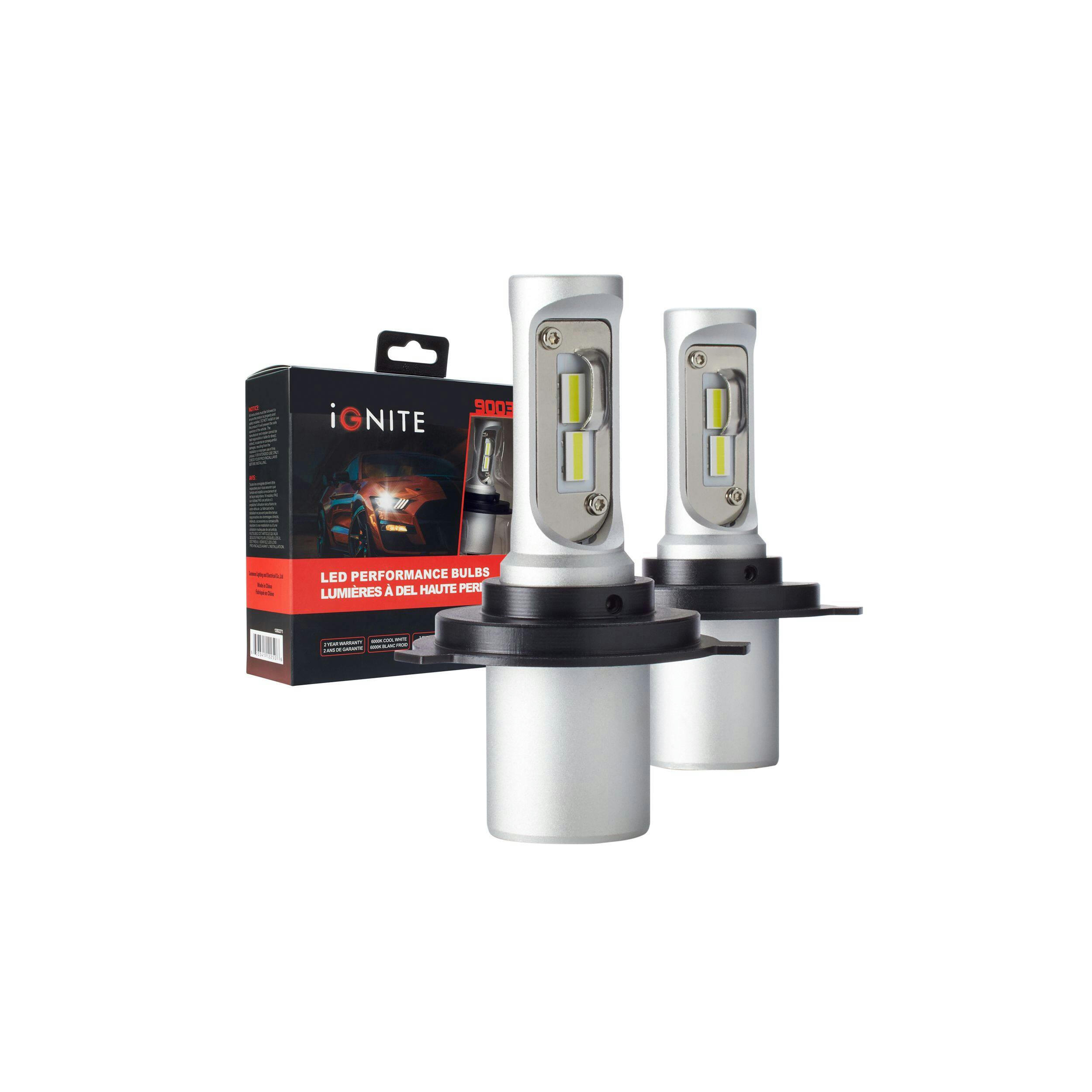 9003 Ignite LED Headlights, 6000k Cool White Light, 2-pk