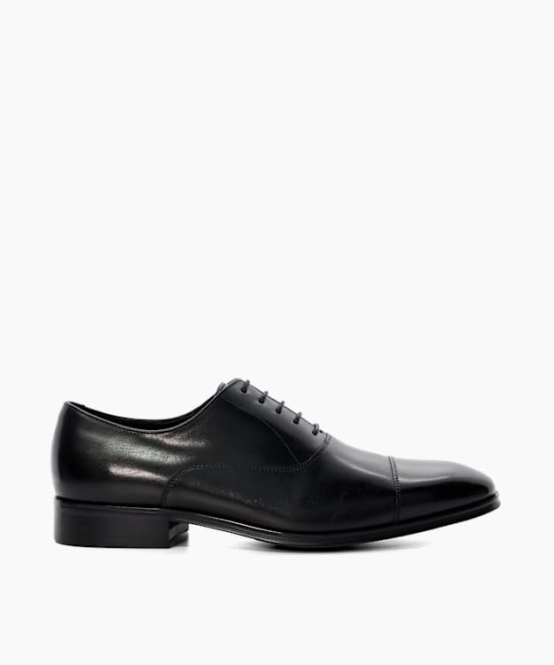 Solver Black - Leather Oxford Lace-Ups