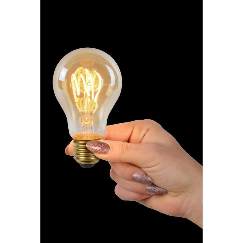 Ampoule à filament LED A60 Twilight Sensor ambrée Ø 6 cm E27 4 W LUCIDE