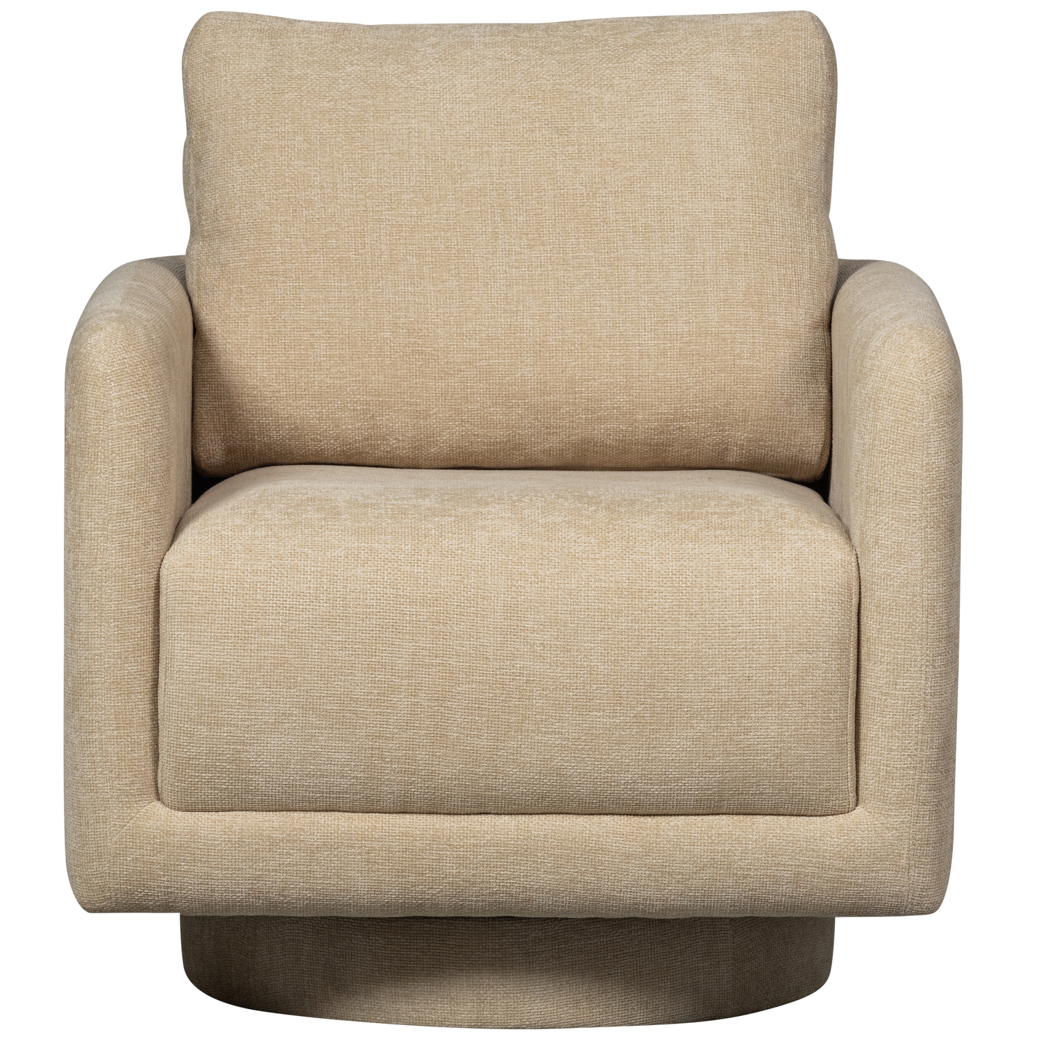 WOOOD draaibare fauteuil Oscar - Chenille - Naturel - 64x78x79