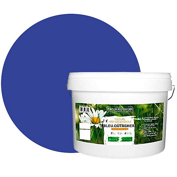 Bleu Outremer Peinture interieur exterieur aspect velours Natura - Bleu outremer - 10L