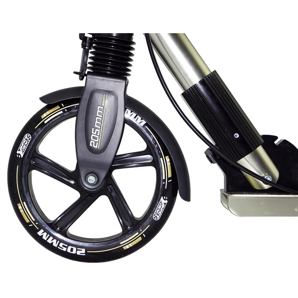 Scooter 205er mit Tragegriff, schwarz/gold max. Gewicht 100Kg ABEC7