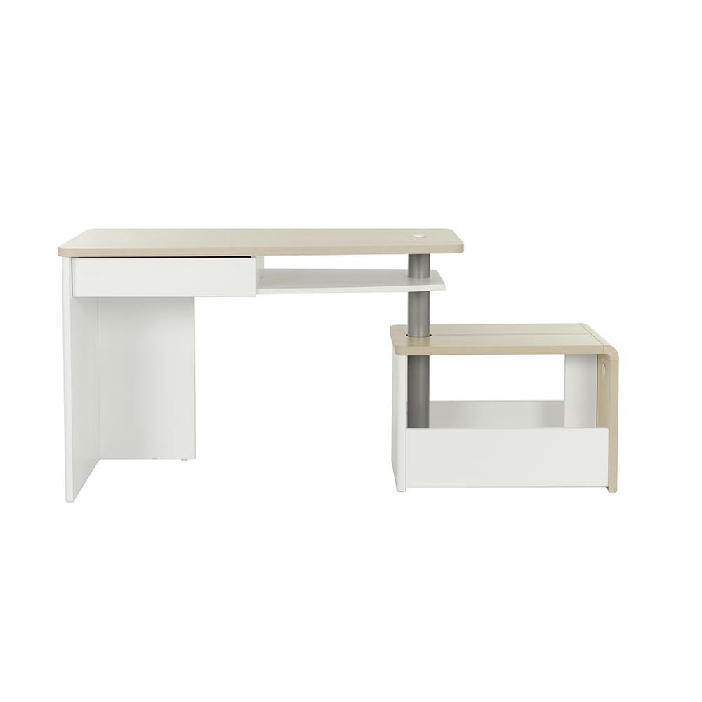 MISTRAL - Retour bureau effet bois finition bois