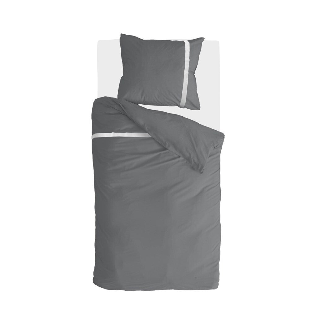 Walra - Dekbedovertrek Timeless Chic - 140x220 cm - Antraciet