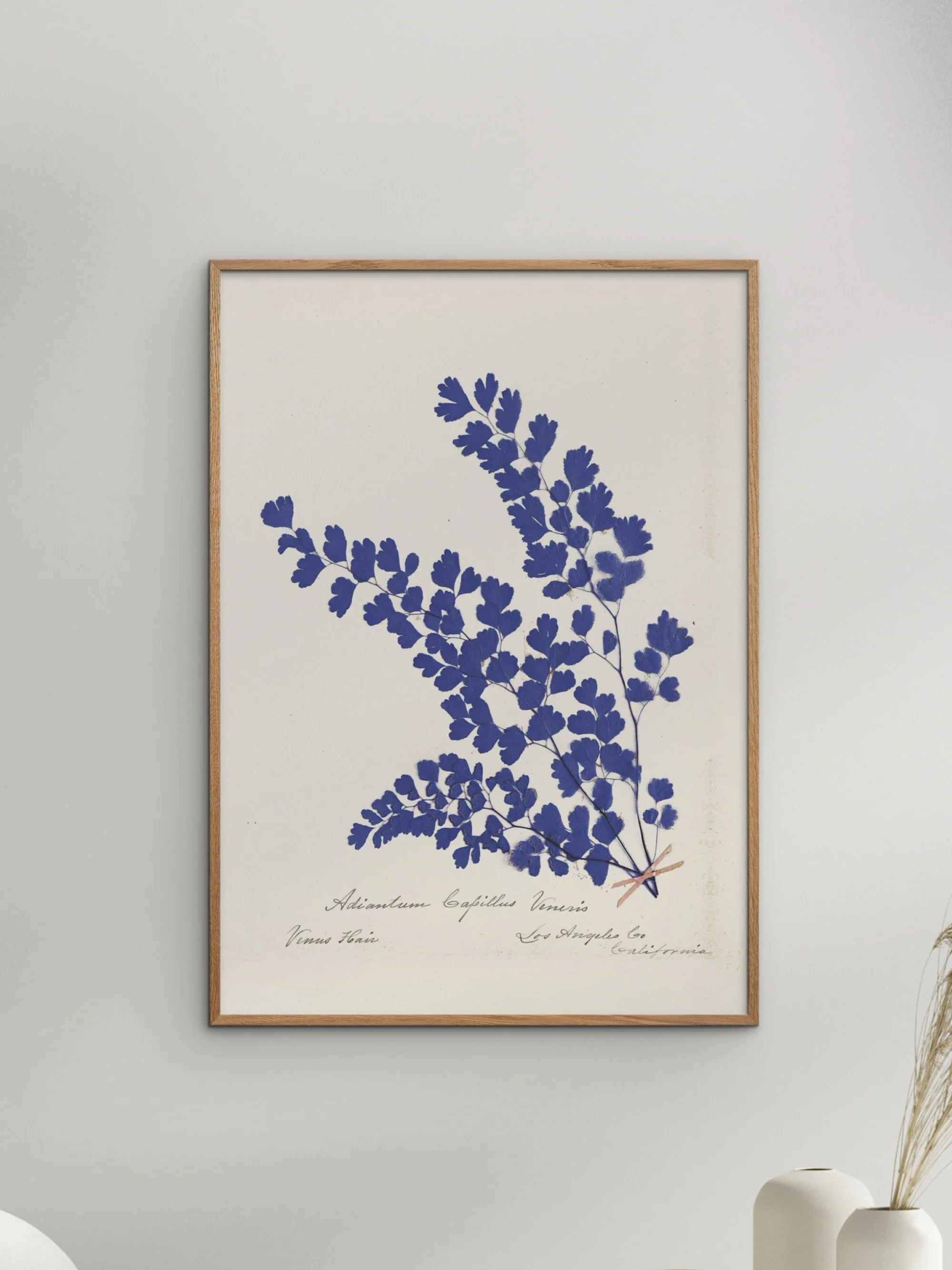 Gerahmter Print Botanical Fern Iii Blue