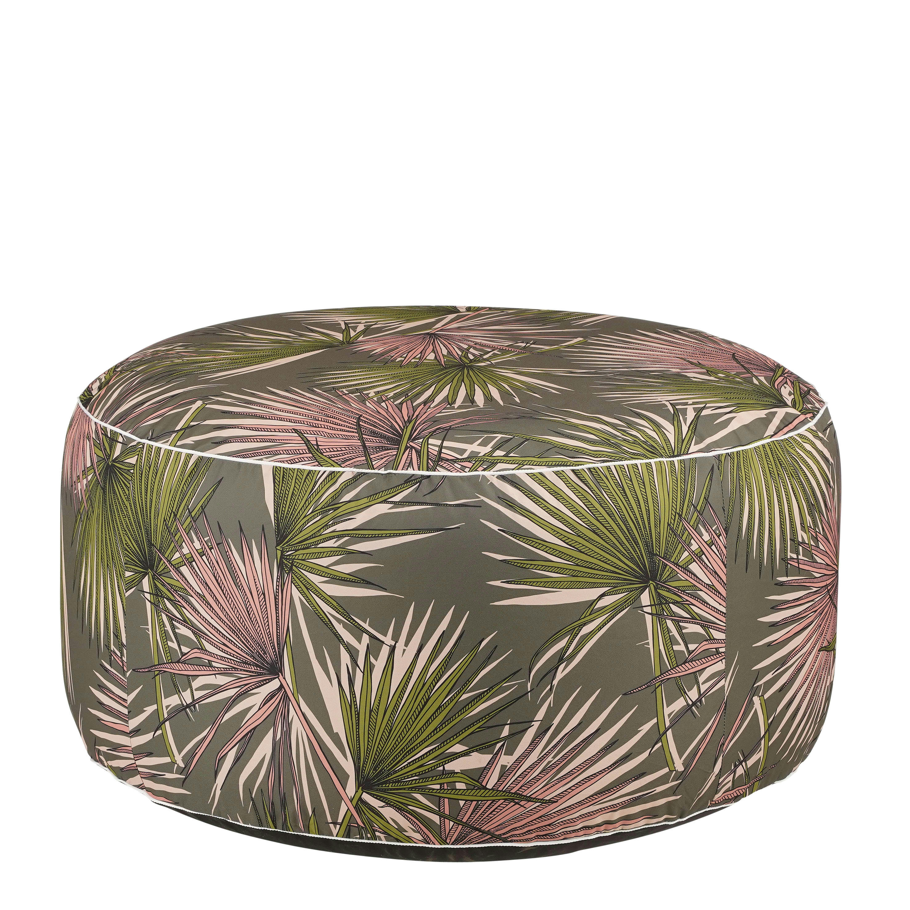 NUNO - Pouf d'extérieur gonflable fueilles vert D80
