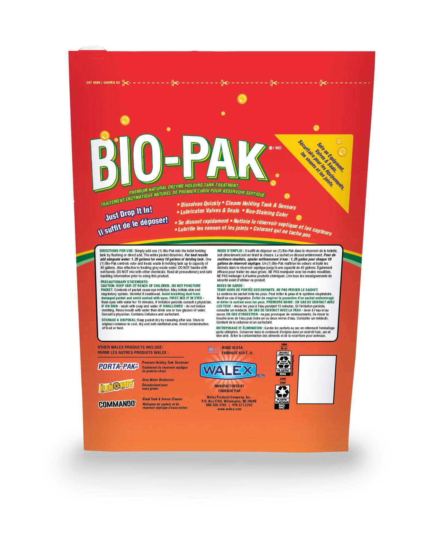 Walex Bio-Pak RV Holding Tank Natural Enzyme Deodorizer & Waste Digester, Tropical Breeze Scent