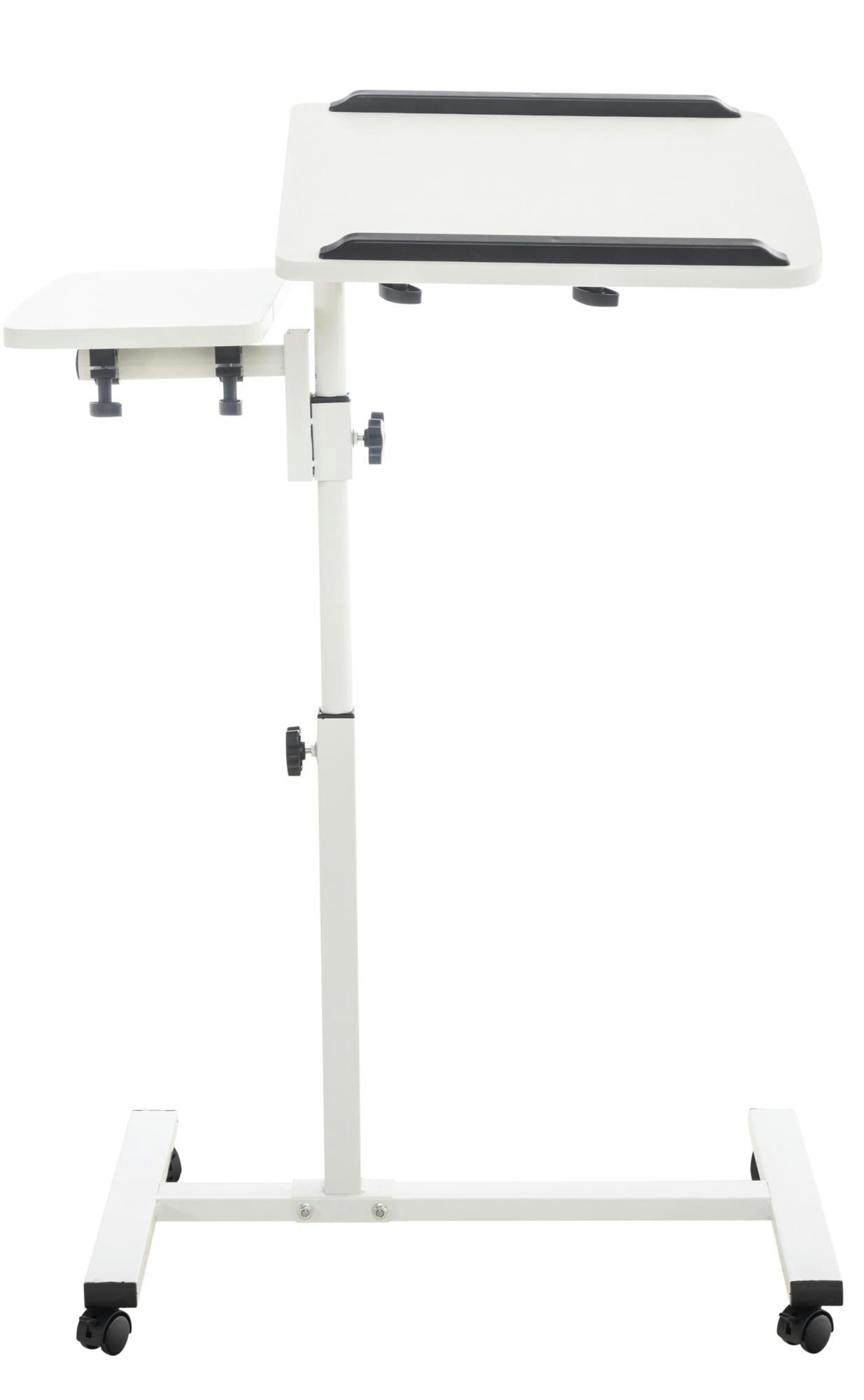 LIVA - Table d'appoint Mobile avec tablettes réglables en bois Blanc