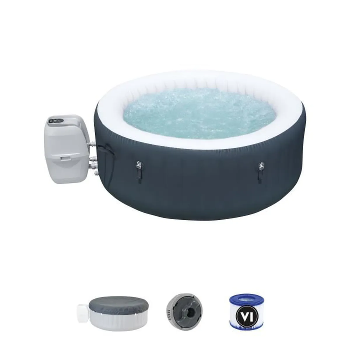 BESTWAY Inflatable Spa - Lay-Z-Spa™ BAJA - 175 x 66 cm - 2 to 4 places - Round (With cover, pump, cartridge and diffuser)