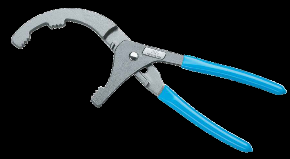 Channellock® 209 Oil Filter/PVC Pliers Wrench, 1-3/4-in to 3-in Jaw Capacity, High Carbon Steel, 9-in
