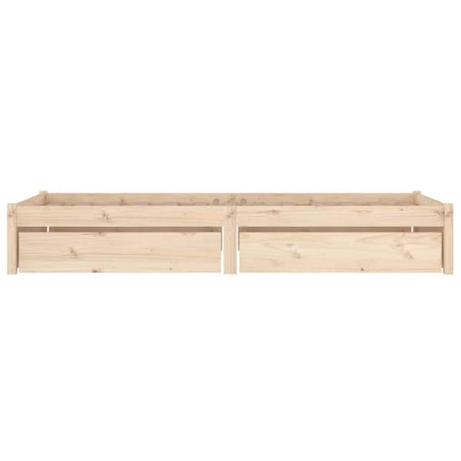 NNEVL Bed Frame with Drawers 90x190 cm 3FT Single