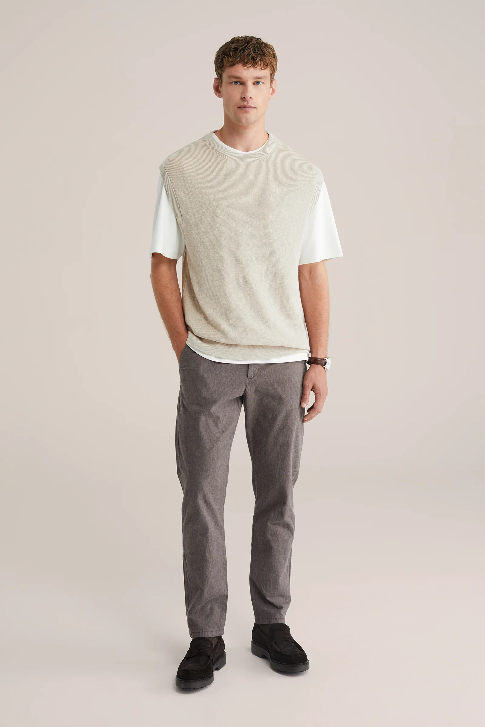 Heren Slim fit chino met stretch