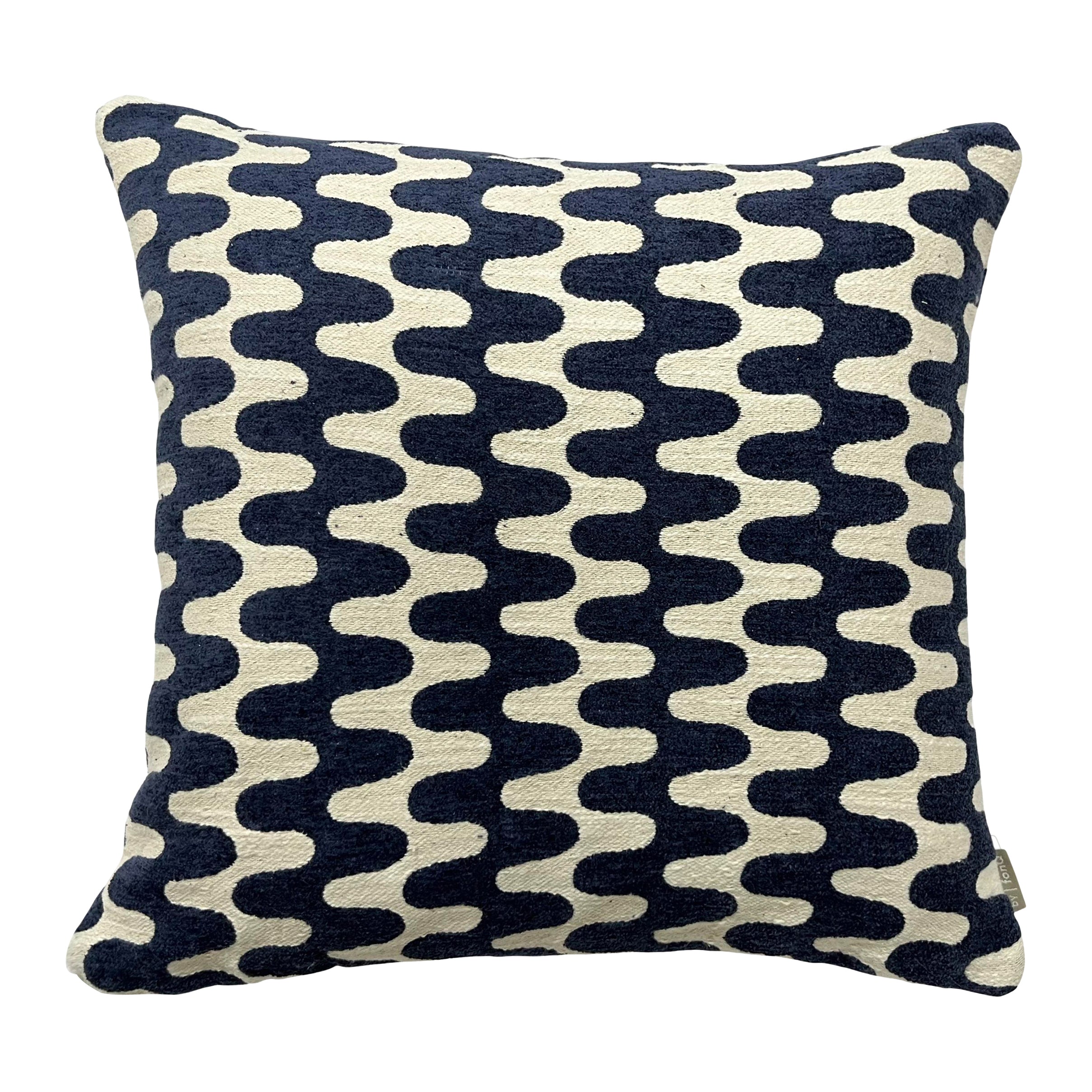 by fonQ Wavies Sierkussen 50 x 50 cm - Blauw