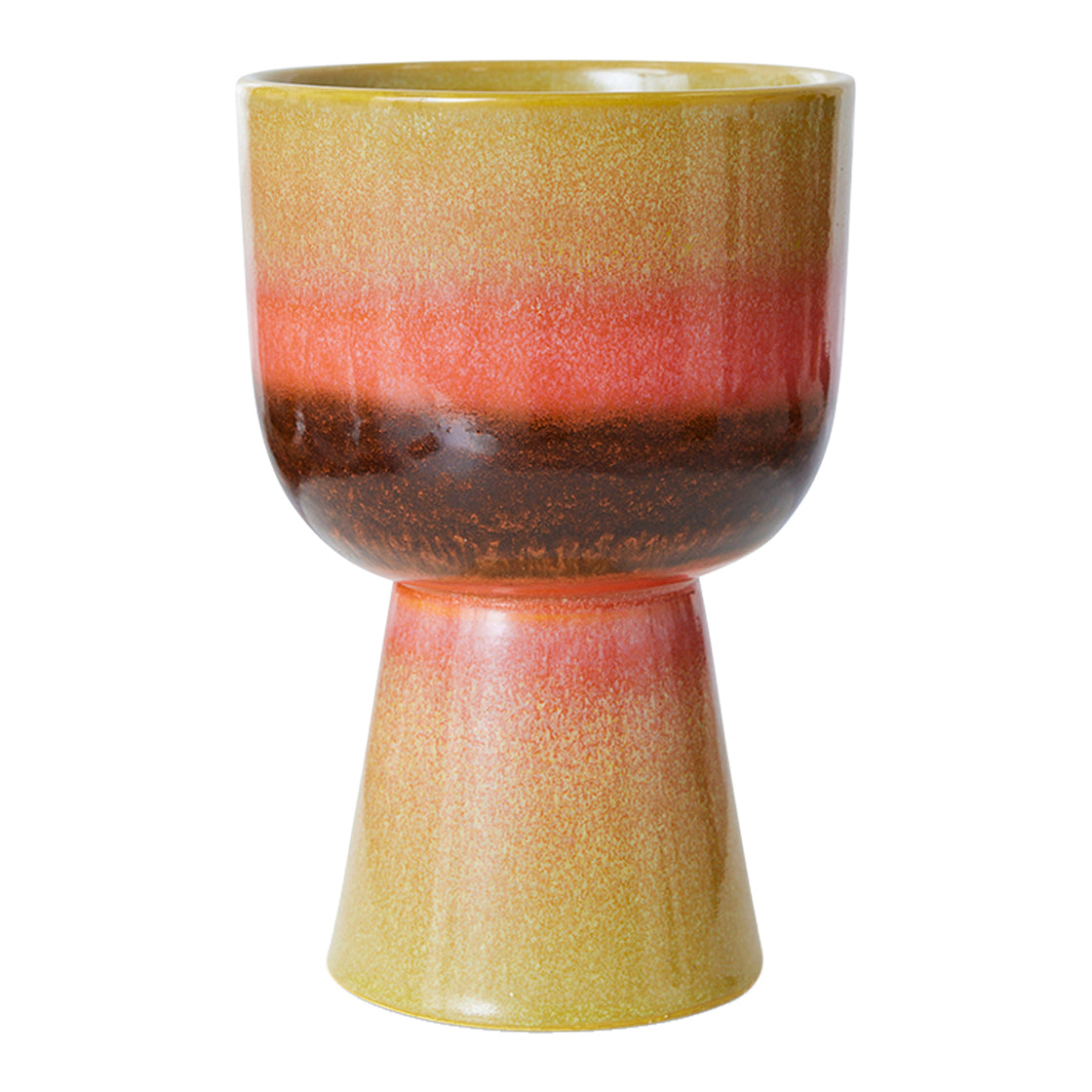 HKliving 70's Retro Bloempot - Ø 16,5 cm - Lime Green