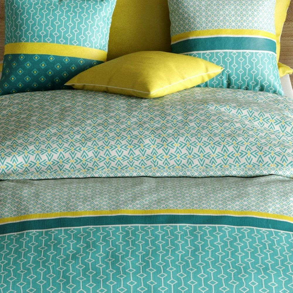 - Parure de lit 2 places coton à motifs 240x260 cm