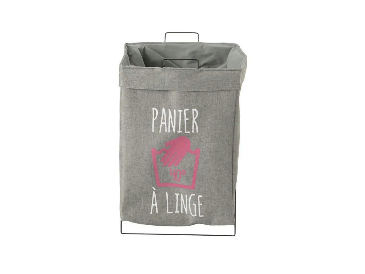- Panier à linge gris