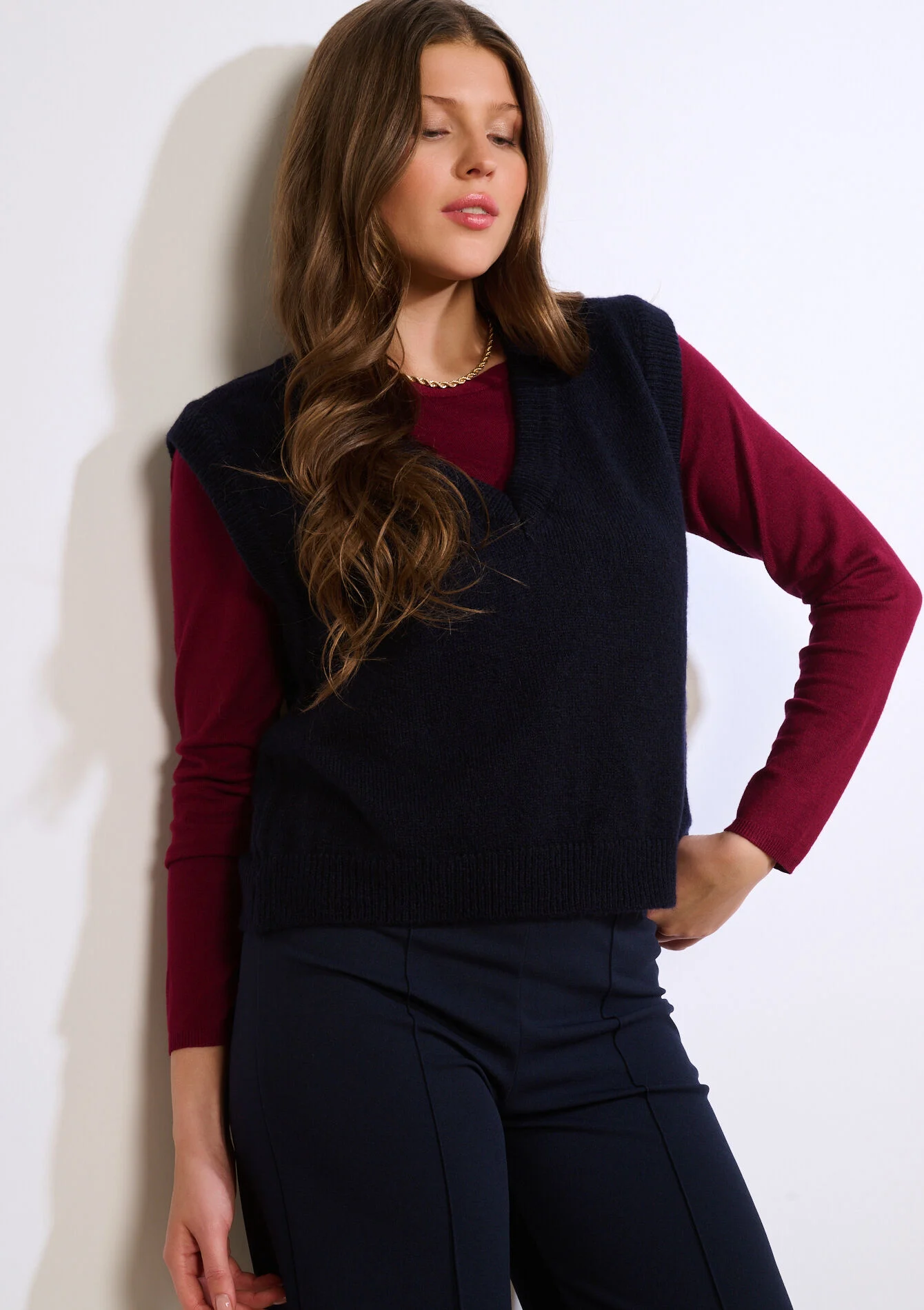 Mouwloze zachte knit-top