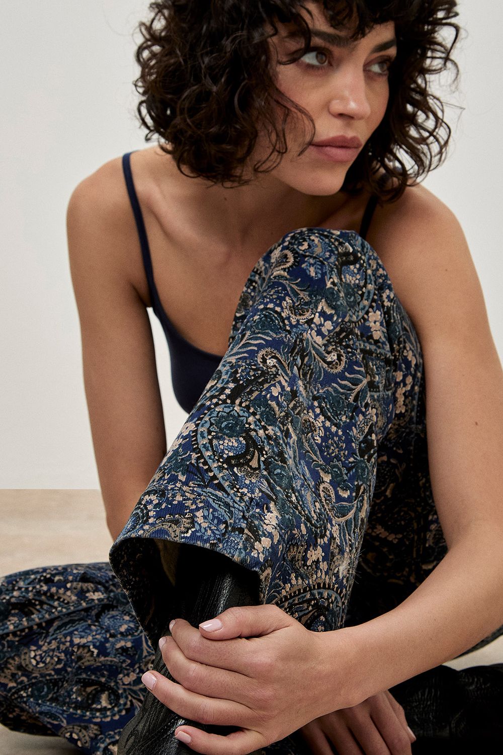 Apricot Paisley Print High Waist Flare Jeans