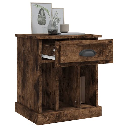 NNEVL Bedside Cabinets 2 pcs Smoked Oak 43x36x50 cm