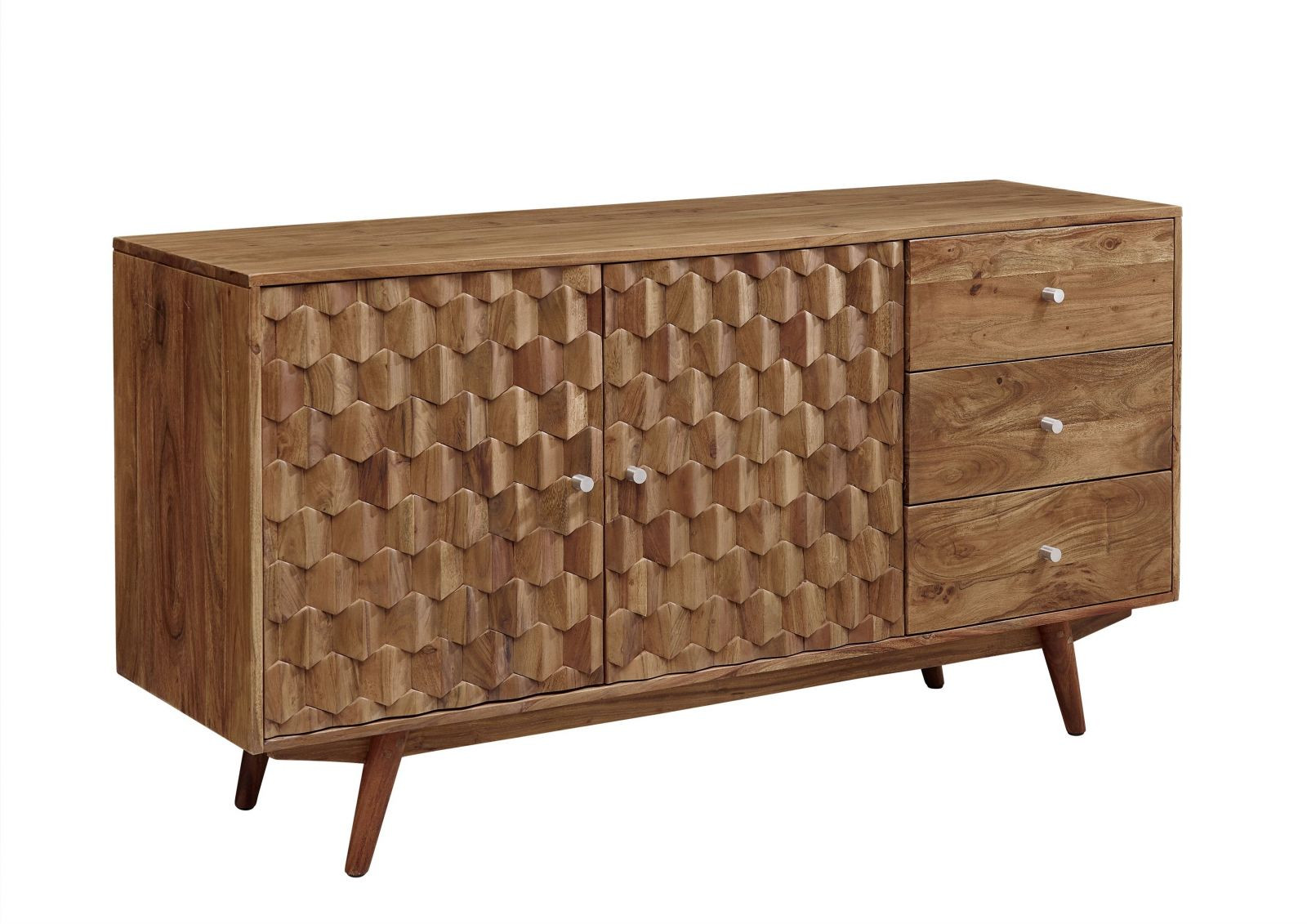 MOSAYK Komoda #106 Akacja lakierowana 145x42x75 cm