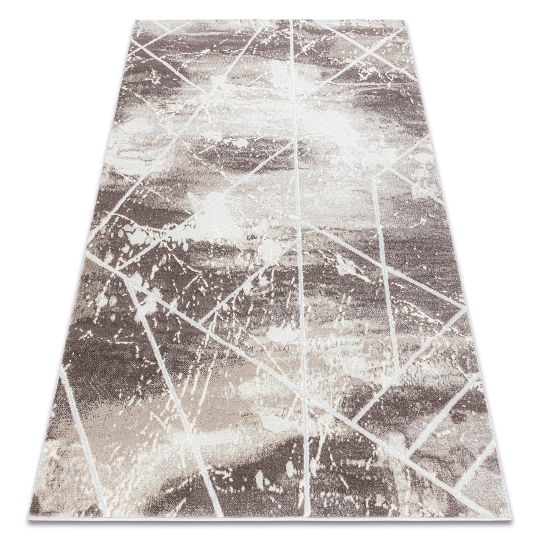Dywan CORE 1818 Geometryczny - Strukturalny, dwa poziomy runa, 80x150 cm