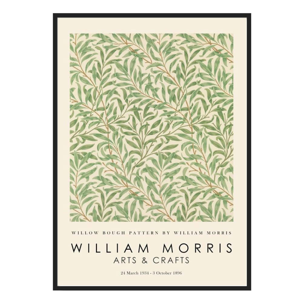 ARTESTA - Affiche décorative avec cadre noir 30 x 40 cm willow bough pattern
