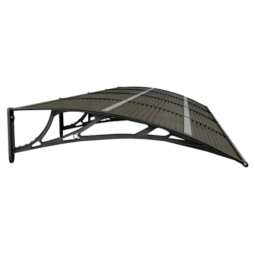 NNEVL Door Canopy Black 400x100 cm Polycarbonate